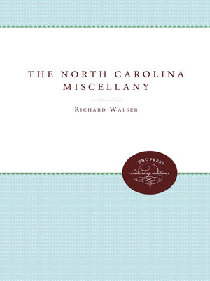 cover image of The North Carolina Miscellany